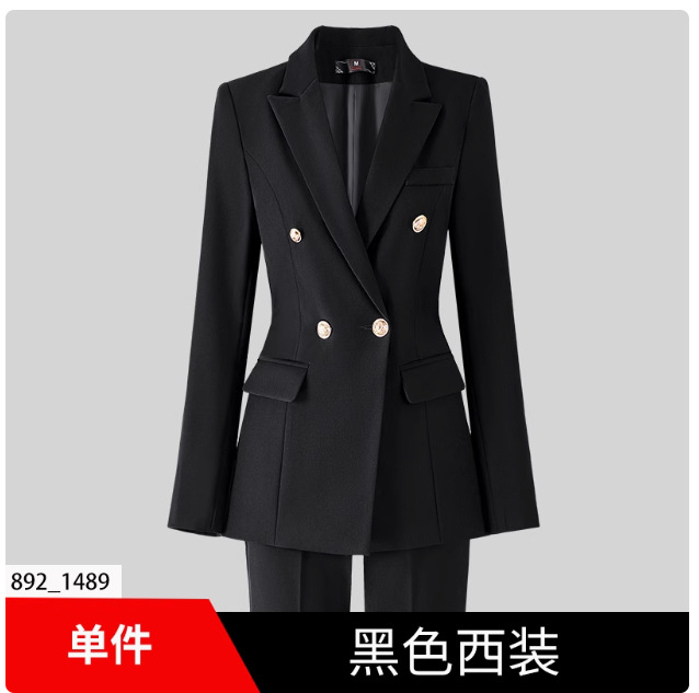 Amy892 long sleeve black suit