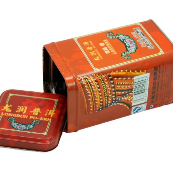 马口铁茶叶罐 方形罐茶叶铁盒71*71*124HMM 70mm正方罐可改高度