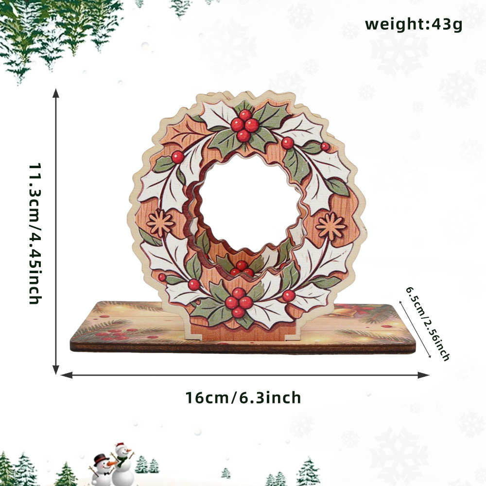 Navidad toallitas estante dibujos animados viejos alces estante de almacenamiento de papel de extracción tridimensional decoración de mesa de comedor caja de toallitas de Navidad image 8