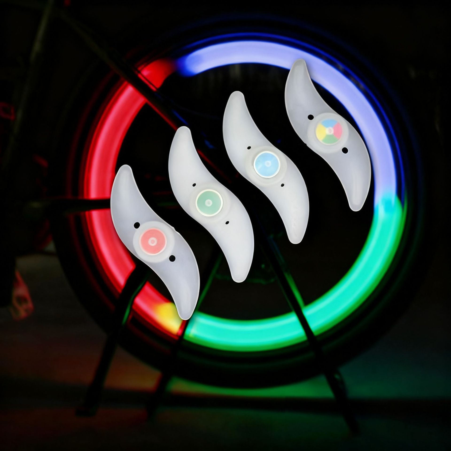 Bicycle Spoke Light Mountain Bike Willow Leaf Wire Light Colorful Hot Wheels Silicone Light Cycling Equipment Accessories