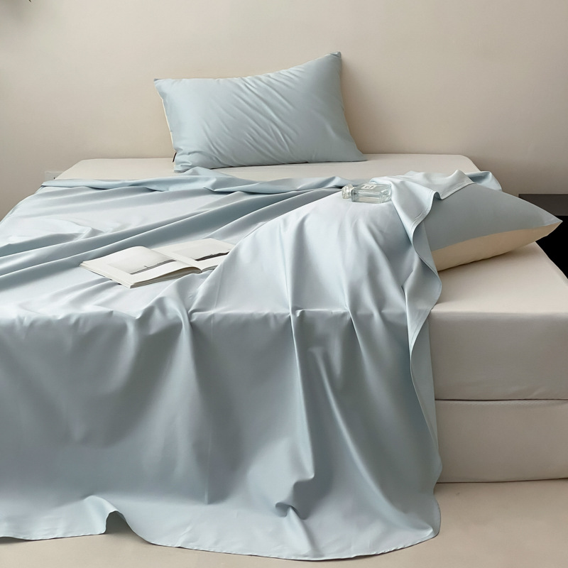 100S de lujo ligero Xinjiang algodón largo sábanas de algodón sólido sábanas caseras sábanas de satín