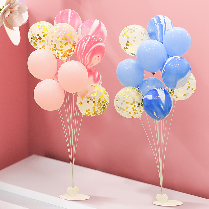 Nuevo globo piso flotante soporte fiesta diseño globo Mesa flotante soporte base globo columna decoración piso flotante