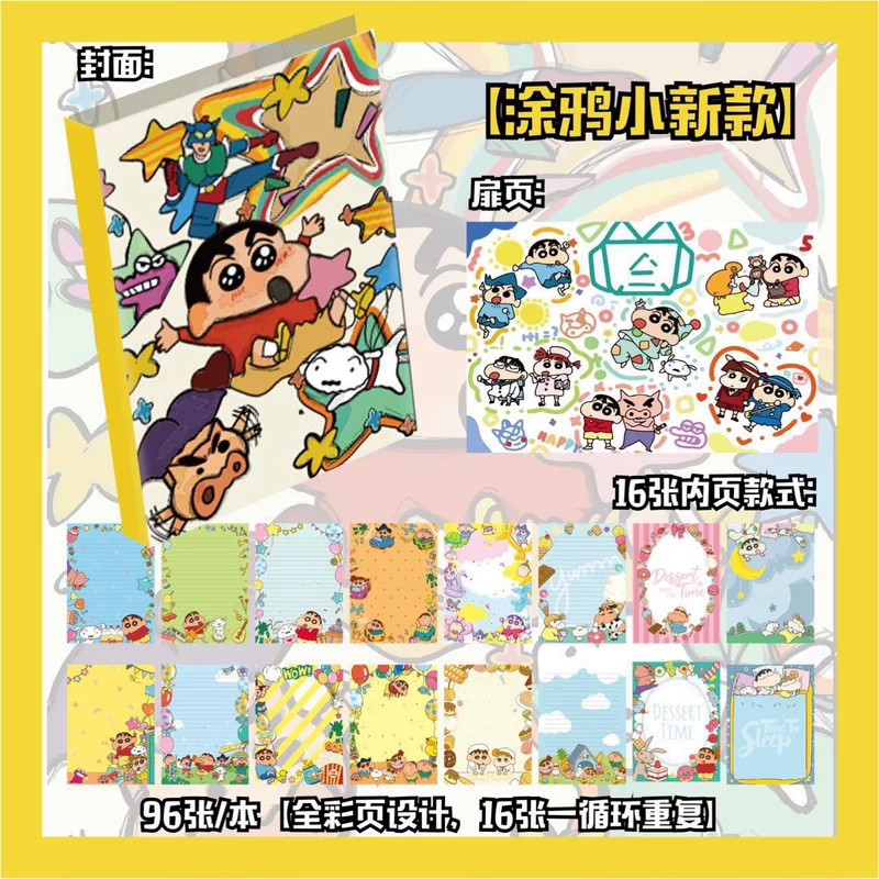 Cute crayons, laptop, high quality cartoon notebook for students