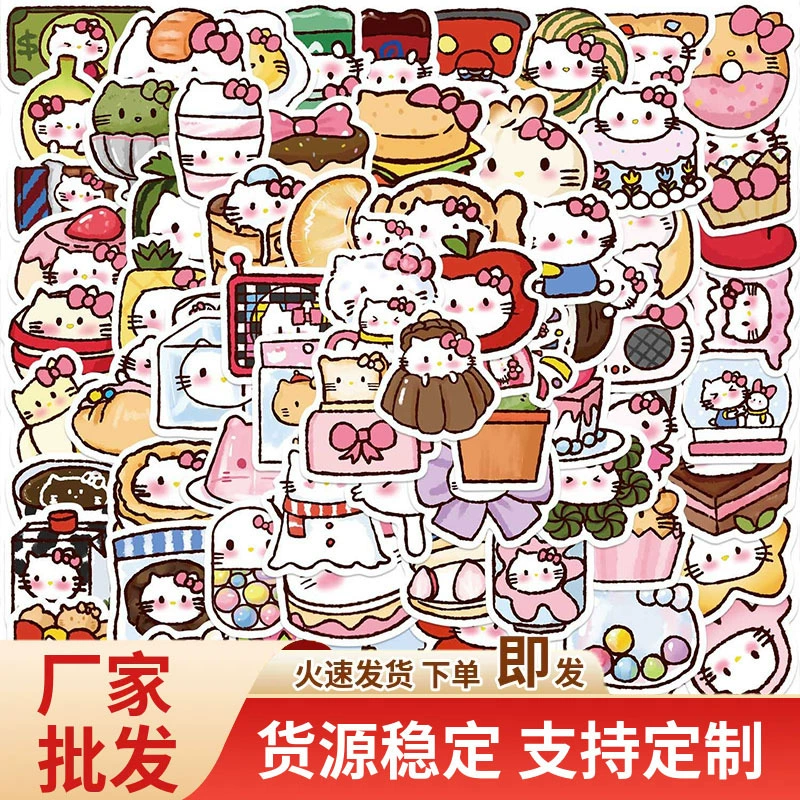 Hello Kitty, мультяшный милый чехол для телефона, водостойкая наклейка, наклейки