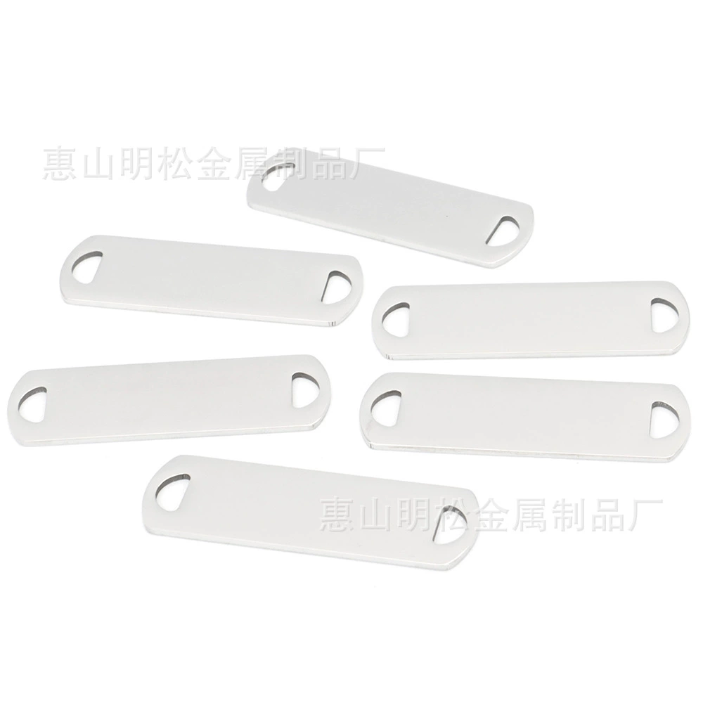 Из нержавеющей стали прямоугольный знак собаки гальваническое металлическое кольцо для ключей подвеска лазерная гравировка для кошек против потери аксессуаров