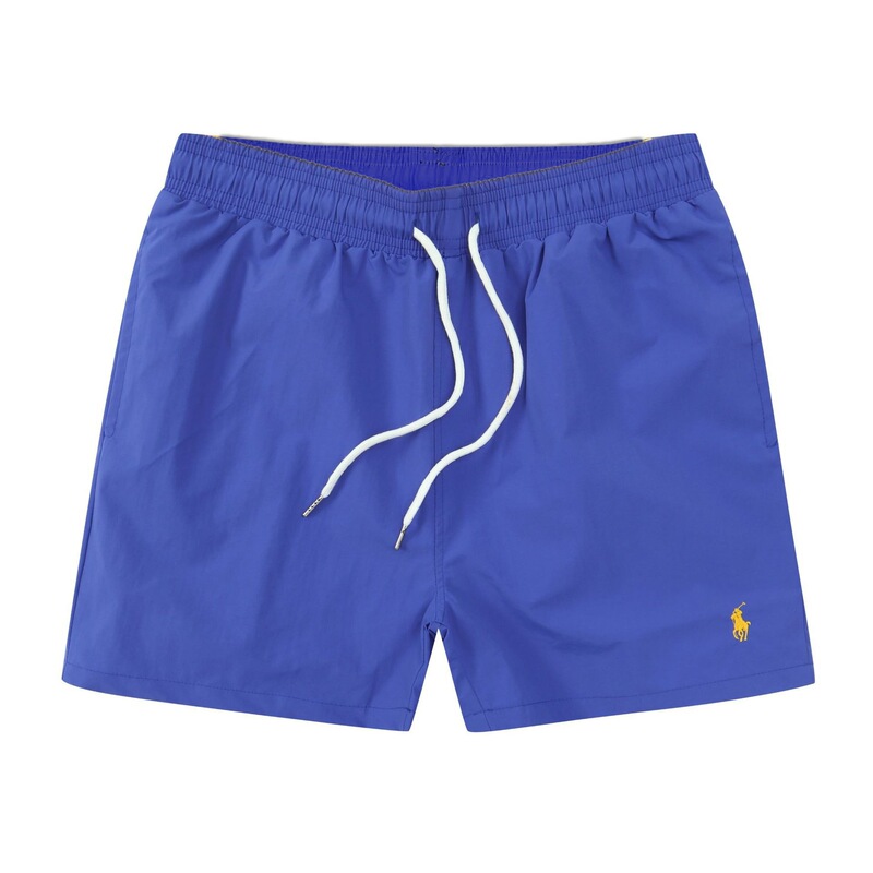Men's Embroidered Pony Logo Quick-Dry Polo Shorts, Loose Fit, Running Sports Beach Shorts