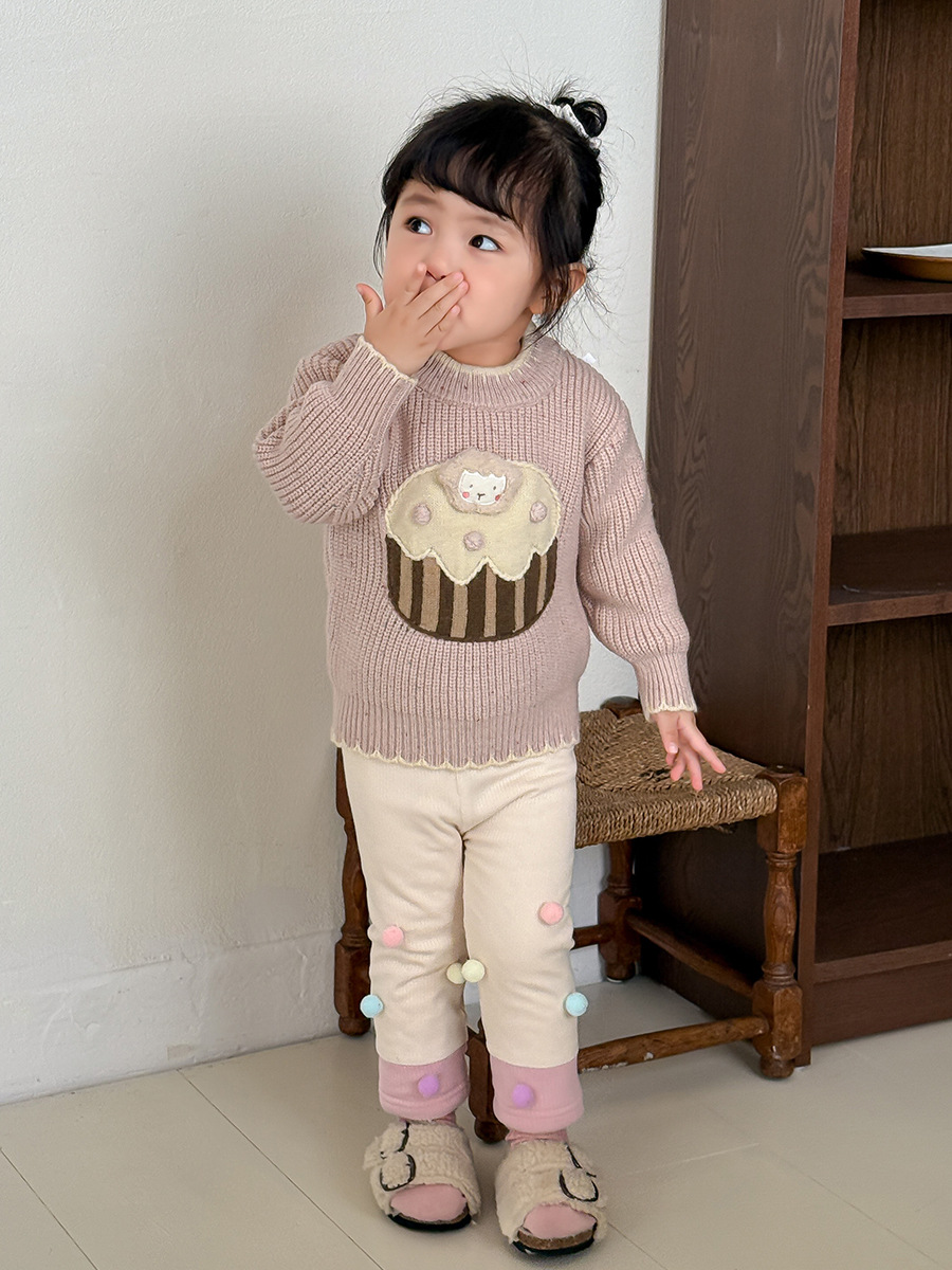 Sugar Pear ropa para niños invierno bebé engrosado chaqueta con capuchón 2024 nueva ropa de invierno para niñas