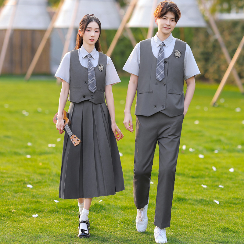 Middle and High School Graduation Season Photo-Taking Coming-Of-Age Ceremony Student Class Uniform Summer British Preppy Style Jk Uniform Performance Chorus Uniform