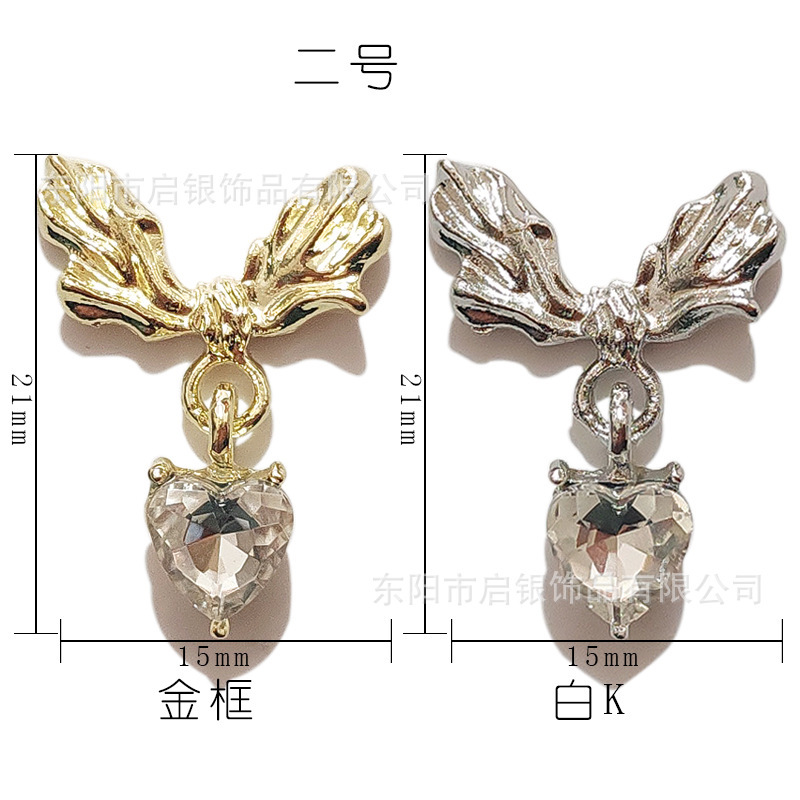 ネット赤LZネイル合金アクセサリーバロック天使美人頭翼真珠愛蝶装飾爪貼り|undefined