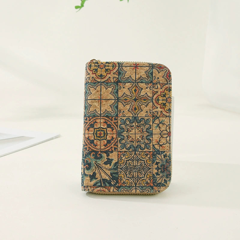 Long wallet, purse with zipper, short bag