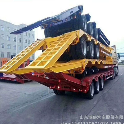 Lowbed Semi-Trailer 13m Excavator Ağır yük qoşquları