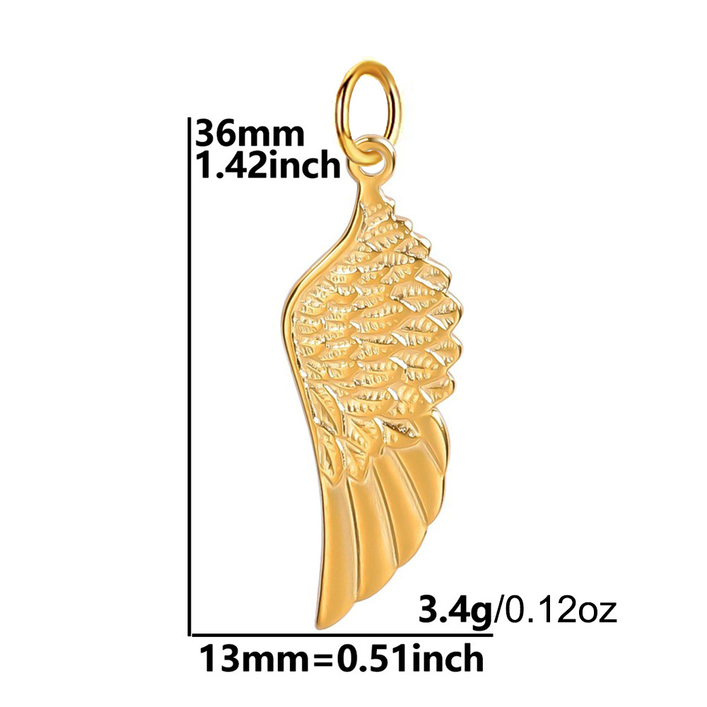 All Seasons Season Polished Finish 1 Piece 304 Stainless Steel PVD Coated 18K Gold Real Gold Plated Heart Shape Dragonfly Shell Polished Pendant Chain DIY Jewelry Accessories