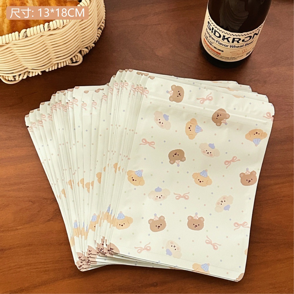 Nuevo oso encantador de alto valor de cara bolsa de sello de tarjeta de salida bolsa de embalaje de regalos de vacaciones bolsa de sellado