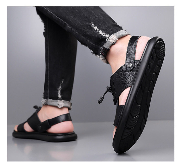 Dép sandal nam hở ngón kiểu mới thoáng khí chống trượt đi biển và lái xe — Mã màu 2118 nâu, Quận 2118 màu đen, Sơn 2118 màu vàng chi tiết 27