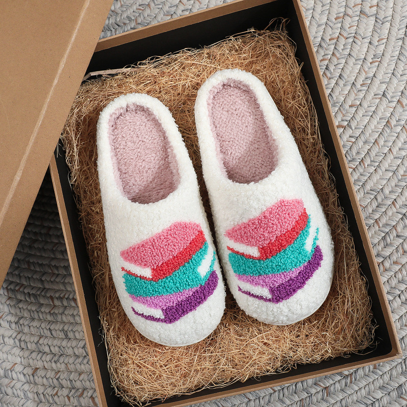 2025 New European and American Cross-Border Cotton Slippers for Men and Women at Home in Winter, the Best Gift for Bookworms Who Love Reading 2025 New European and American Cross-Border Cotton Slippers for Men and Women at Home in Winter, the Best Gift for Bookworms Who Love Reading