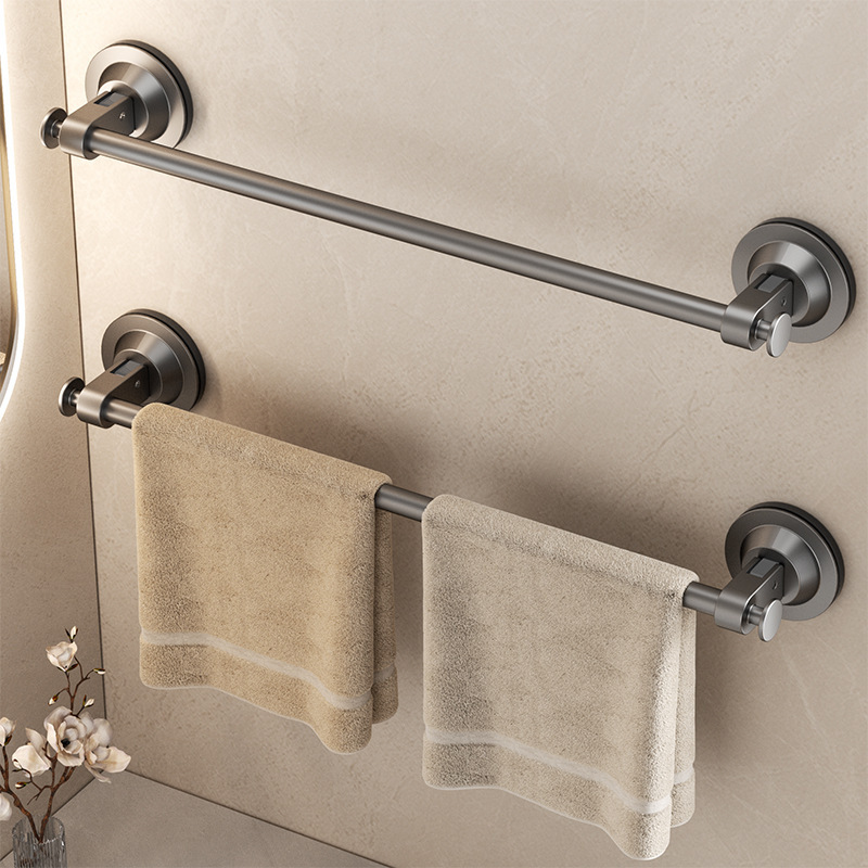 Suction Cup Towel Bar Towel Rack Bathroom Punch-Free Towel Rack Towel Rack Bathroom Towel Storage Rack