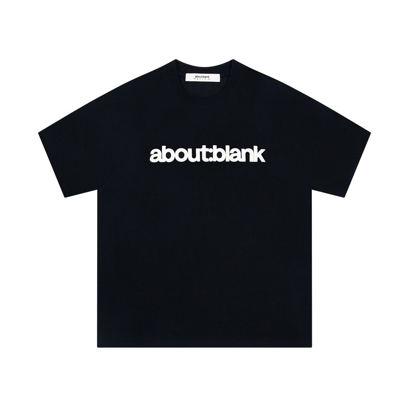 2025年夏イギリスの小衆潮牌about: ブランクプリント文字丸襟ゆるいカップル半袖tシャツ|undefined