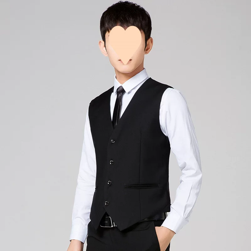 Мужской осенний жилет, классический костюм-костюм для отдыха, slim fit, корейский стиль