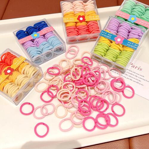 Hair tie elastic colorful hair bands for kids baby hair accessories gentle on hair high elasticity thickened hair ties for girls and little girls