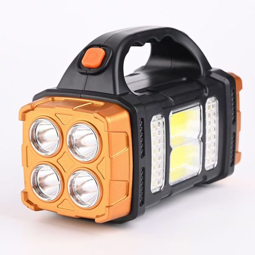 COB Multifunctional Outdoor Solar Emergency Handheld Spotlight USB Charging Camping Outdoor Flashlight