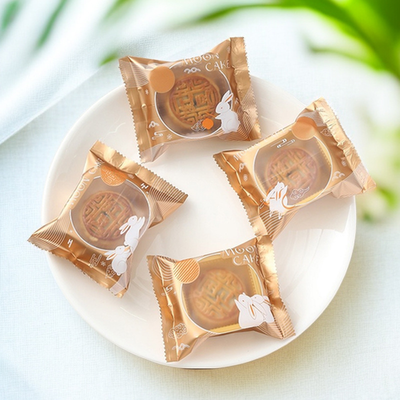 新款中秋月饼包装袋手工袋子八边蛋黄酥加厚异型月饼机封袋批发
