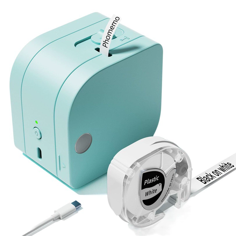 Домашний мини-принтер этикеток Phomemo P12 PRO с термопереносом, Bluetooth, без чернил, с литий-ионным аккумулятором