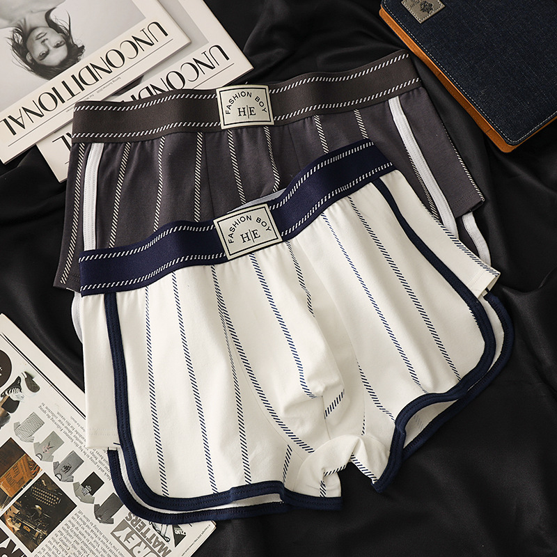 Pantalones íntimas de hombre algodón hombre pantalones cortos de ángulo plano Pantalones de cuatro ángulos Pantalones cortos de hombre procesamiento personalizado