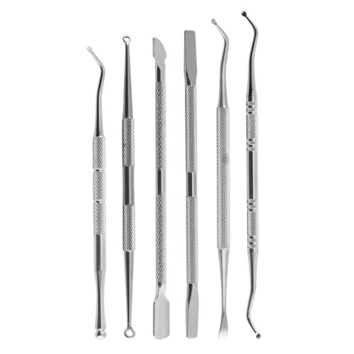 Nail steel pusher stainless steel double-ended nail remover cuticle pusher exfoliator nail polish remover gel nail beauty tool