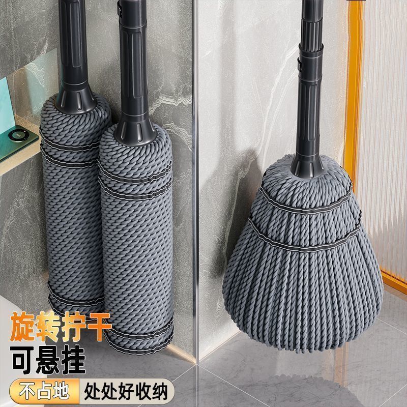 自拧水拖把家用一拖净免手洗干湿拖两用老式墩布旋转懒人大头拖把