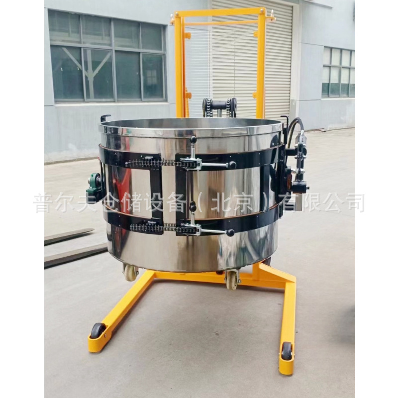 电动油桶倒料翻转车YL800全自动油桶倾倒油罐堆高车搬运车非标