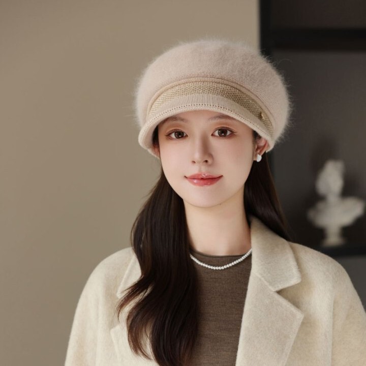 2026 Autumn and Winter New Hats for Women, Knitted Woolen Hats, Fashionable and Versatile, Warm Ear-Protecting Caps, Stylish 2026 Autumn and Winter New Hats for Women, Knitted Woolen Hats, Fashionable and Versatile, Warm Ear-Protecting Caps, Stylish