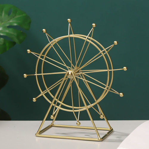 Nordic iron Ferris wheel ornaments creative living room office desktop indoor TV wine cabinet decoration small furnishings