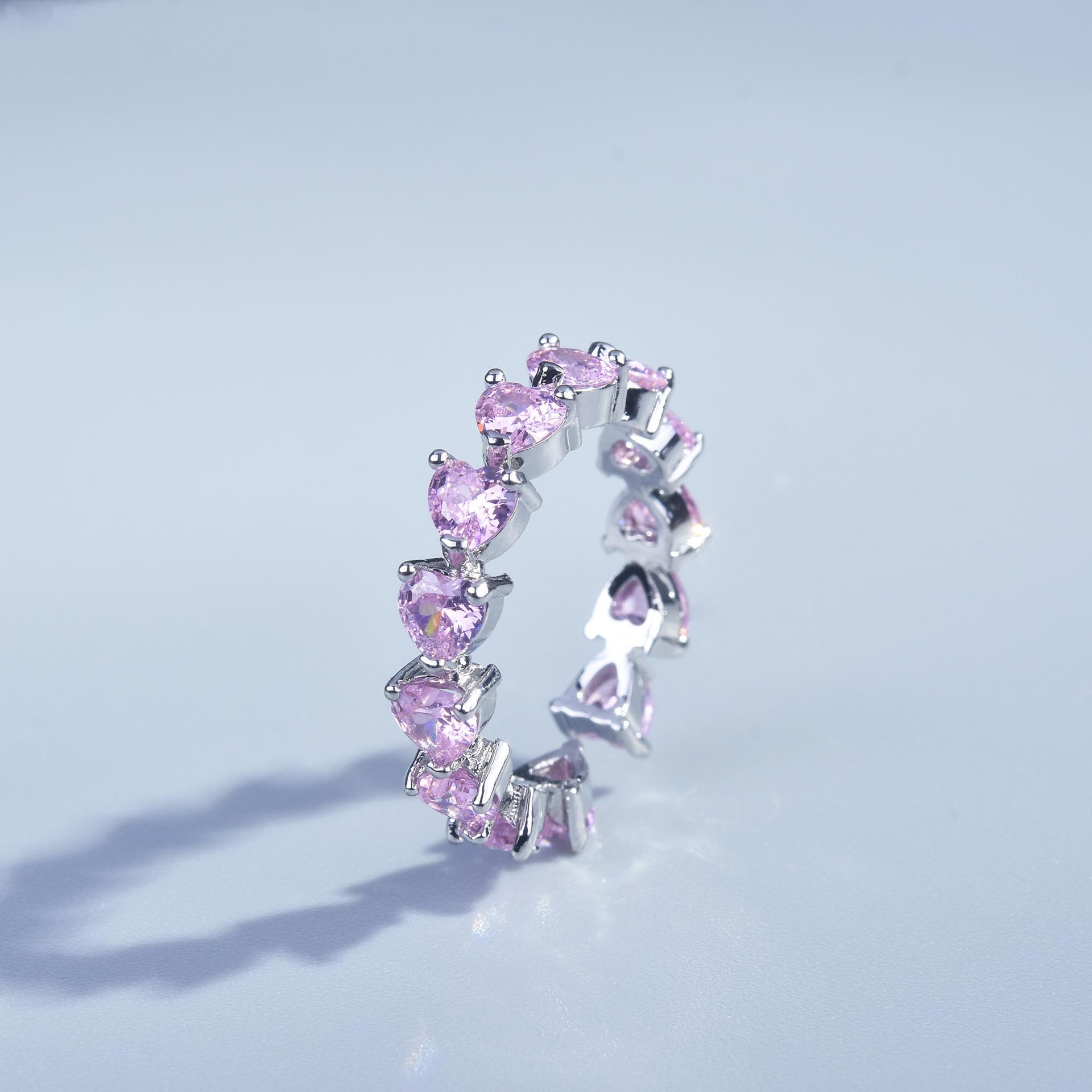 تبث Zhenrong البث المباشر لخاتم الماس الأصفر الجديد على شكل قلب من صنع الإنسان عالي الكربون display picture 10