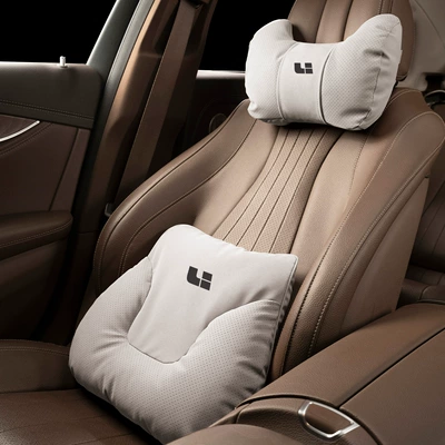 Headrest: In-Car Cushion One Car - ox-horn-style-off-white-ideal-one-headrest-one-lumbar-support