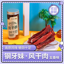 四川特产超干五香味风干肉香辣味猪肉干罐装零食手撕猪肉块