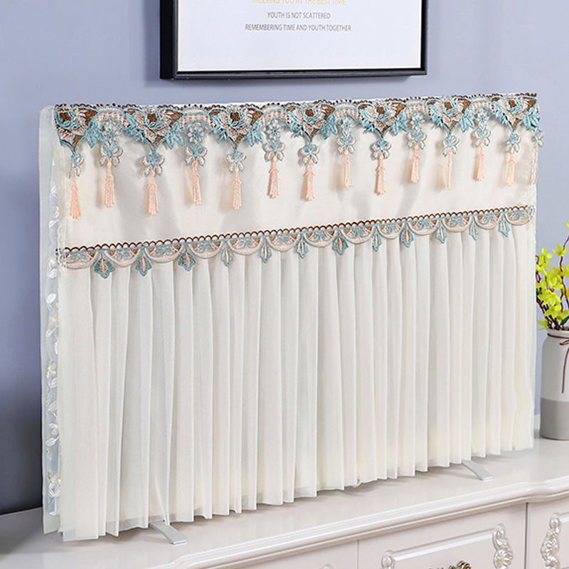 TV cubierta de polvo 50 pulgadas 55 pulgadas 65 tela de cubierta de TV LCD para arrancar sin toallas de encaje