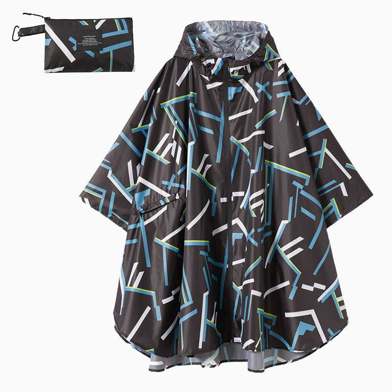 Fabricantes venden japonés Corea del Sur moda Capa delgada hombres y mujeres adultos impermeable poncho mochila ciclismo Amazon comercio exterior image 10