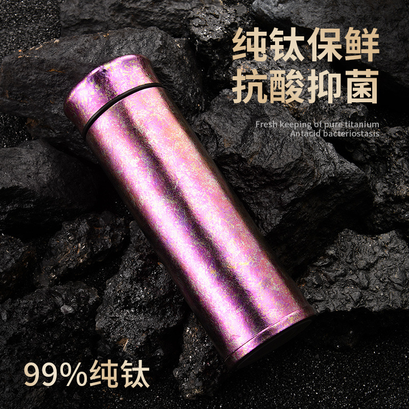 现货加厚双层长效保温杯爆款保冷保热钛杯礼品抑菌健康办公随行杯