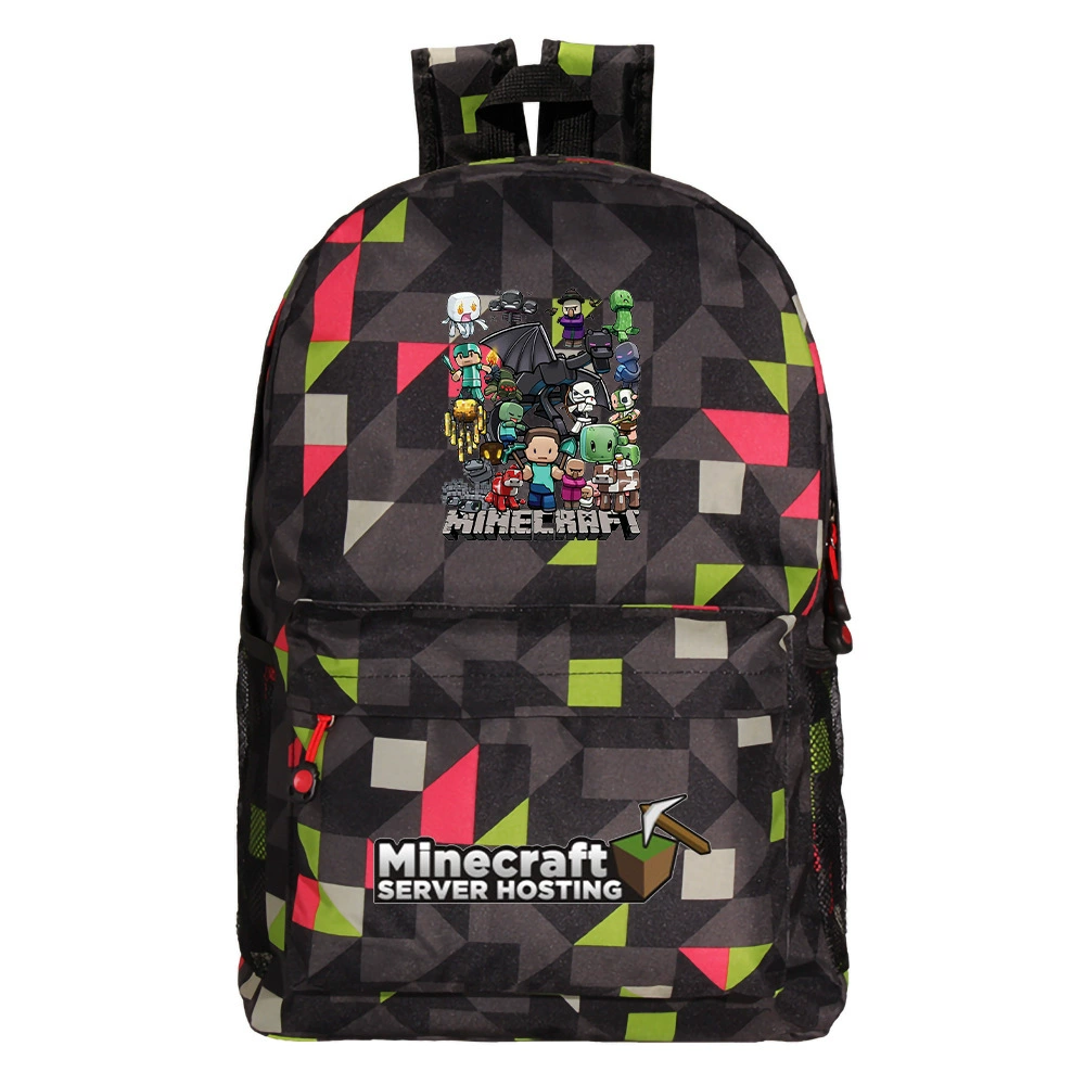 School bag for students, backpack with diamond pattern, cartoon starry sky, cute card holder