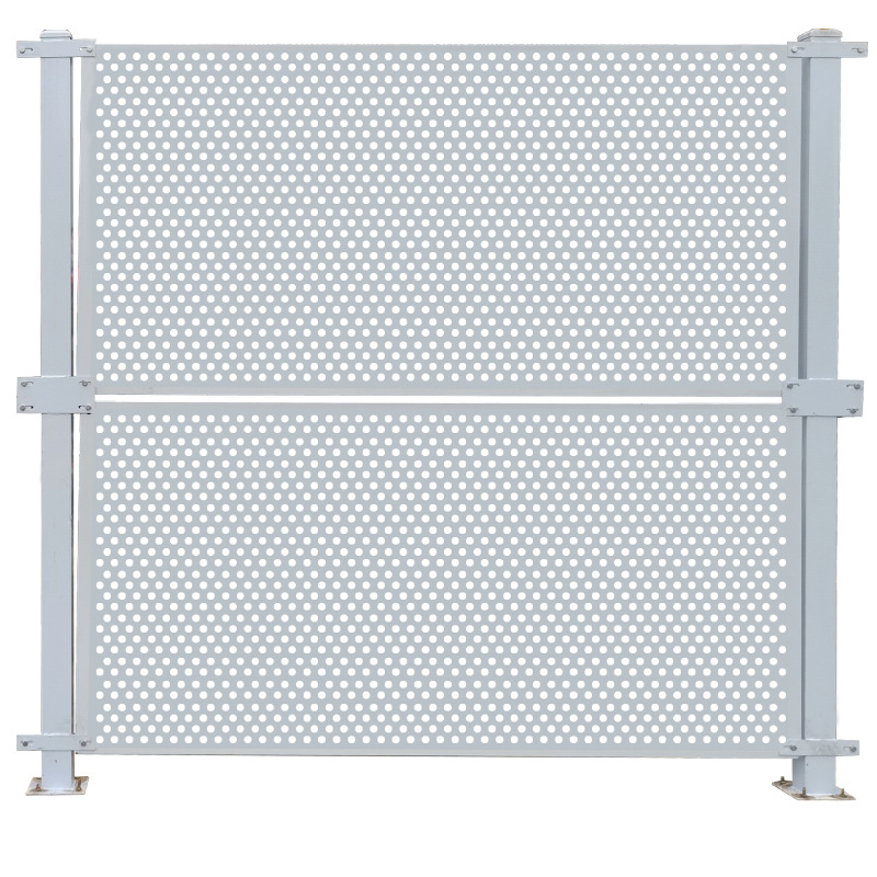 Construction enclosure municipal construction site coastal areas windproof punching plate enclosure round hole safety isolation punching enclosure