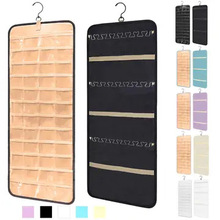 亚马逊爆款饰品首饰收纳袋双面48格珠宝展示架小物件杂物整理挂袋