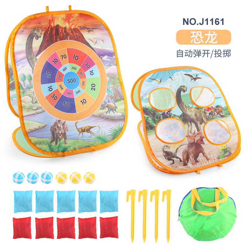 Amazon lanzar juguetes deportes de los niños interior al aire libre sandbag pegajoso bola lanzamiento tablero plegable traje