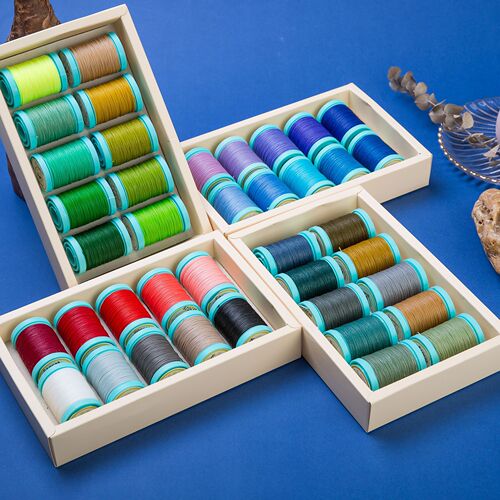 JR high-end national color round wax thread set 0.35 0.4 0.5 0.65 0.8mm special for hand weaving