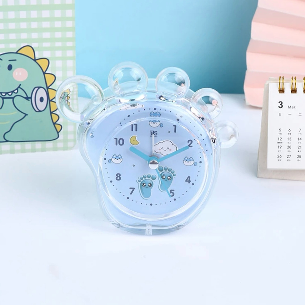 Fabricante de ventas de macarrón Piya fresco reloj despertador creativo para estudiantes con luz nocturna para llevar despertador conveniente