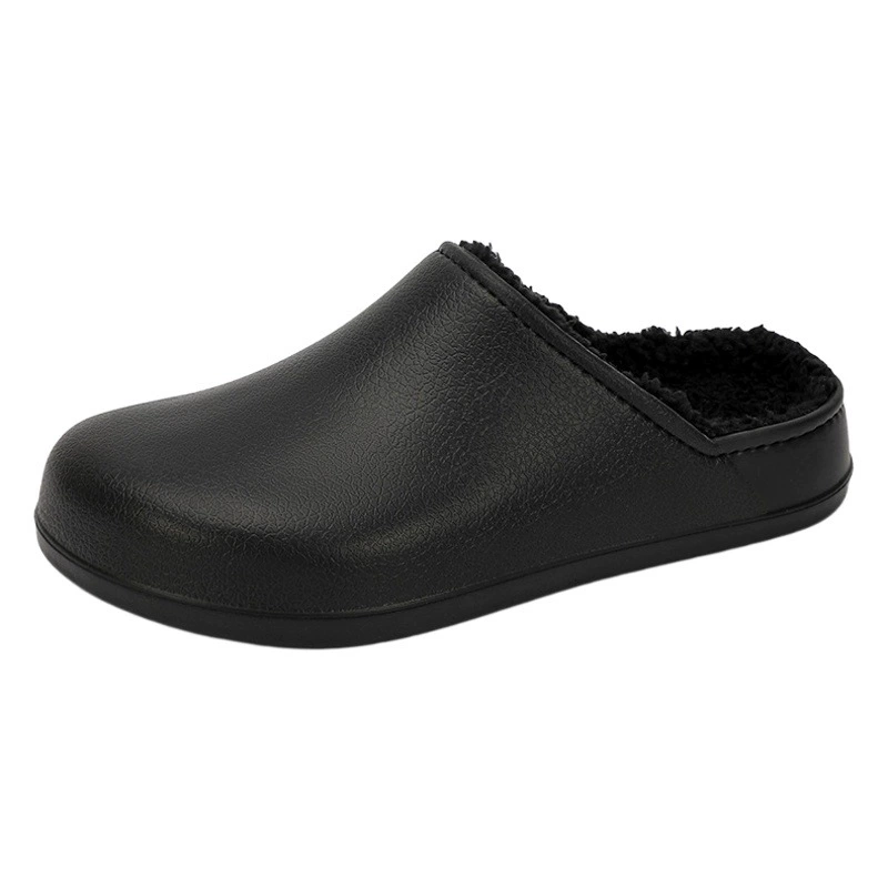 Мужские хлопковые тапочки, зима 202, новые домашние меховые тапочки на толстой подошве, нескользящие, непромокаемые, на флисовой подкладке, утолщенные теплые хлопковые туфли