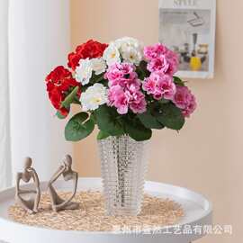 现货跨境亚马逊海棠花仿真花天竺葵假花家居餐桌摆件婚礼聚会装饰