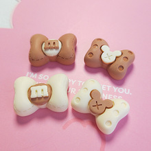 新款热款米咖色树脂材料手工diy奶油胶手机壳美甲头饰品发夹配件