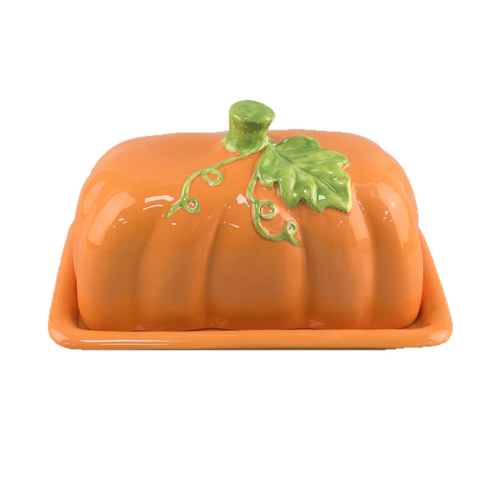 Creatividad transfronteriza de Halloween cerámica calabaza forma caja de pan cerámica artesanía pan pastel dulces platos de frutas