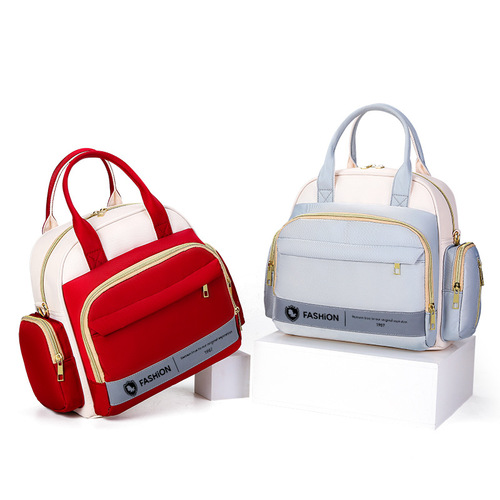 Fashionable portable mommy bag, one-shoulder and cross-body, large-capacity, multi-functional mother and baby bag, mother's bag for giving birth when going out