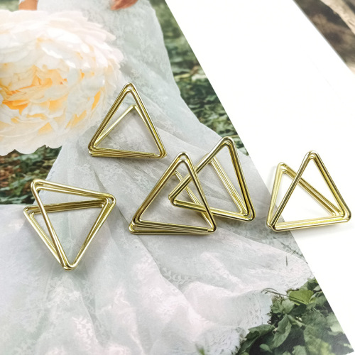 Creative Metal Triangle Business Card Holder, Desk Memo Pad Note Holder Gift Bookmark Seat Holder Wholesale
